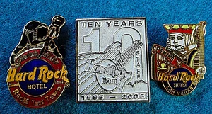 LAS VEGAS HOTEL STAFF OPENING + GRAND OPENING + STAFF 10 YEAR Hard Rock Cafe PIN - Picture 1 of 1