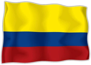 Colombia Country Flag Car Bumper Window Mirror Sticker Decal 5"X4" - Picture 1 of 1