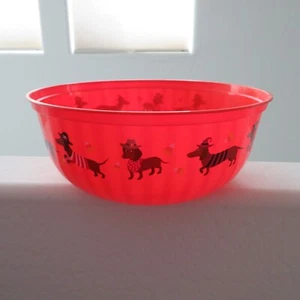 Dachshund Halloween Naranja Trick or Treat 10" Contenedor de Tazón de Plástico Caramelo NUEVO - Imagen 1 de 4
