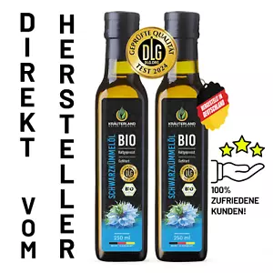 KRÄUTERLAND Bio Schwarzkümmelöl GEFILTERT 2x250ml, 500ml ägyptisch, kaltgepresst - Bild 1 von 11