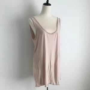 THE ROW Beige Scoop Neck Sleeveless Lightweight Tank Top Womens sz XL/Large - Picture 1 of 8