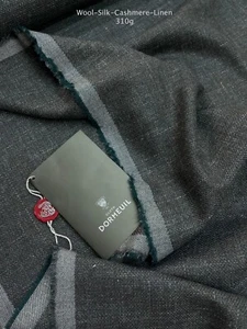 Green Suiting Fabric Wool Cashmere Linen Silk by DORMEUIL, Woven in Italy 2.60m - Picture 1 of 6