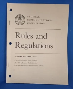 FCC Rules and Regulations Volume 6, April 1975 - Picture 1 of 1