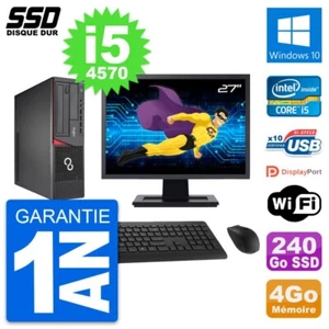PC Fujitsu E720 E85 + Dt Bildschirm 27 " Core i5-4570 RAM 4Go GB SSD 240Go - Bild 1 von 3