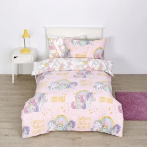 Licensed MY LITTLE PONY DOUBLE Bed Quilt Cover POLY/COTTON Dream Believe Achieve - Picture 1 of 2