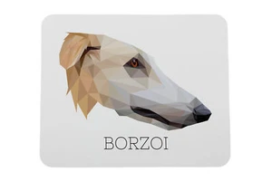 Russische windhond geometrische onderlegger Art-Dog - Afbeelding 1 van 4