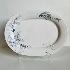 Pfaltzgraff Retired WINTER FROST 14 1/2 Inches Oval Serving Platter VERY NICE! - Picture 1 of 9