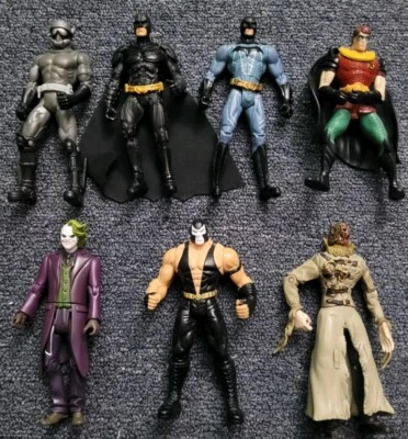 Lote mixto de 7 figuras de acción de Batman Mattel y Kenner Batman, Joker, Bane, Robin. Foto 1 de 4