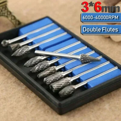 10x Frässtift Hartmetallfräser Wolframcarabid Fräser Schaftfräser Set Für Dremel - Bild 1 von 4