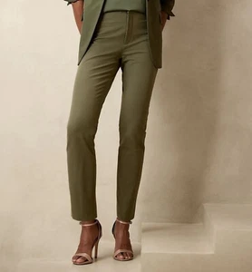Banana Republic Factory High Rise Sloan Full Length Pant Slim, Olive, Size 12 - Picture 1 of 5