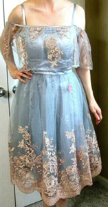 ChiChi London Dress Size S Vintage Lolita Pink Embroidery Retro Corset Rare - Picture 1 of 13