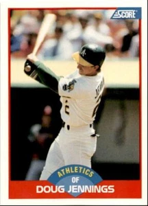 1989 Score Baseball Card Doug Jennings Rookie Oakland Athletics #459 - Picture 1 of 2