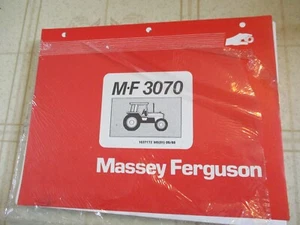 Libro de piezas de tractor Massey Ferguson MF 3070 manual de catálogo 09/88 - Imagen 1 de 1
