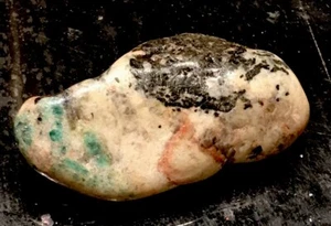 Polished Emerald & Black Tourmaline In Quartz Free form Crabtree Mine, NC! Rare! - Picture 1 of 9