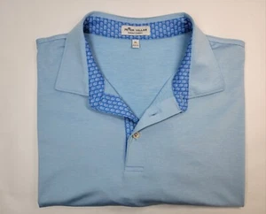 Men's XL Peter Millar Summer Comfort David Bowie Blue Haze Crown Golf Polo Shirt - Picture 1 of 9