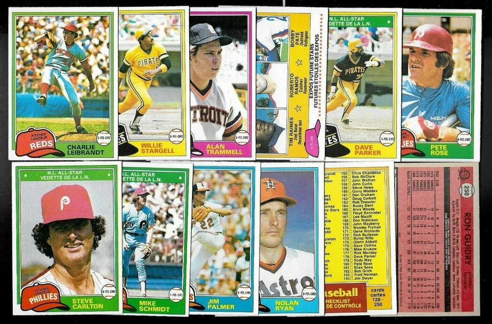 1981 OPC 81 O PEE CHEE TOPPS MLB BASEBALL CARD GRAY BACK 126-250 SEE LIST - Image 1 of 1