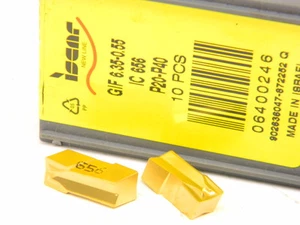 New Surplus 10pcs. Iscar GIF 6.35-0.55 Grade: IC656 Carbide Inserts - Picture 1 of 1