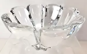 Mikasa Crystal Austria Zinnia Round Footed Petal Bowl Gorgeous! - Picture 1 of 11