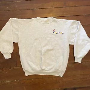 Vintage Men’s Crewneck Sweatshirt Large Embroidered #1 Pop-Pop Made In USA - Picture 1 of 6
