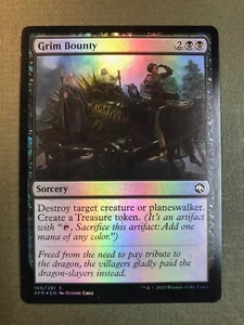 MTG Grim Bounty 106/281 Adventures in the Forgotten Realms Regular Com Foil NM - Picture 1 of 4