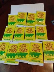 LOT 13 SEALED PACKS 1993 JOCKEY STAR Trading Cards Horse Vollblutrennen - Bild 1 von 5