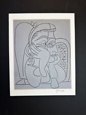 Pablo Picasso “Kopf Einer Frau” Rare Linocut Framed Signed COA Circle DArt Paris
