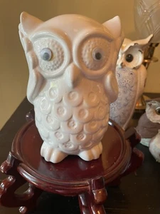 White Ceramic Owl Figurine, 7” tall - Picture 1 of 1