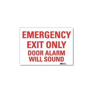 LYLE U7-1086-RD_14X10 Emrgncy Sign,10x14in,Reflective Sheeting 34RJ02 - Picture 1 of 2