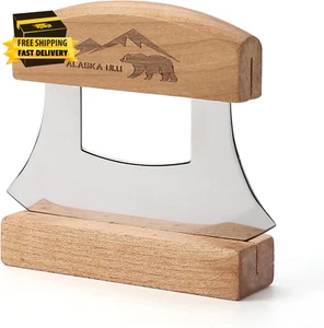 5Inch Alaskan Mezzaluna Ulu Knife, Salad Veggies Rocker Chopper Slicer Cutter - Picture 1 of 7