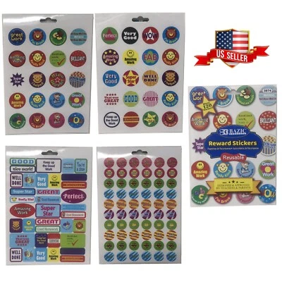 Rewards Stickers Teacher Scrap Booking Notebook Kid Test letter Sticker 120Pcs - Image 1 of 4