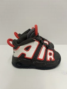Nike Air More Uptempo Toddler Black Red White 3C Baby Shoes Bulls - Picture 1 of 5