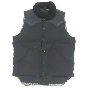 Rocky Mountain Featherbed Down Vest 1piu1uguale3 Black Made in Japan Size 4 Rare - Picture 1 of 15