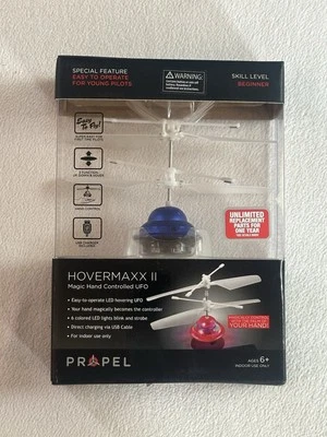 NIB Propel Hovermaxx II Blue Magic Hand Control UFO 6 Colored LED Lights Indoor - Image 1 of 2