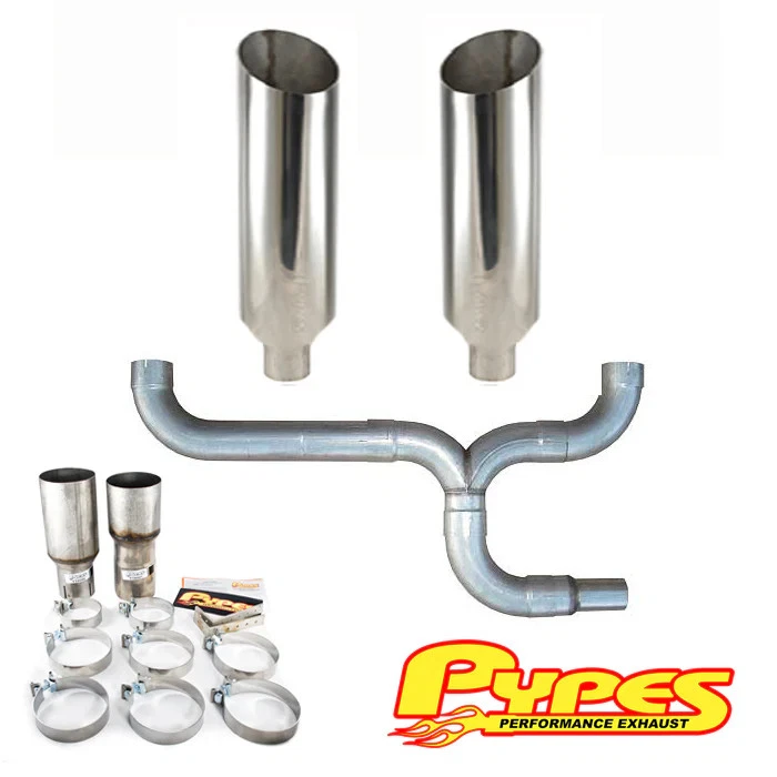 Dodge 5.9L 2500 3500 Diesel 10" Corte inglete Pipas Acero inoxidable Doble Escape Pila Kit Foto 1 de 1