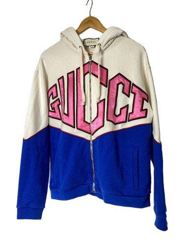 Gucci Felpa con Cappuccio Zip M Cotone Multicolore Usata