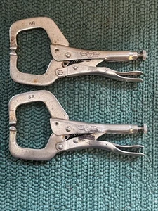 Due pinze morsetto bloccaggio saldatura vintage Vise Grip Peterson Dewitt 6R USA - Foto 1 di 6