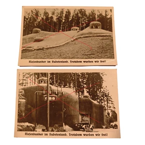 Foto PK 2 uds. Bunker Sudetenland República Checa Wehrmacht Landser soldados alemanes - Imagen 1 de 8