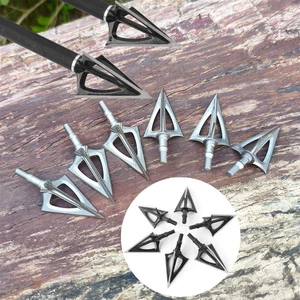 Archery Broadheads 100Grain Compound Bow Hunting 3 Blade  Arrowheads Tip Outdoor - Picture 1 of 18