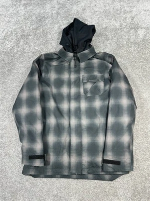 Chaqueta Burton Para Hombre Pequeña Gris Negra Aislada Cremallera Completa* Foto 1 de 4