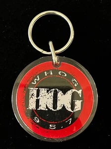 Vintage 95.7 HOG Radio Daytona Beach FL Souvenir Keychain Key Ring Bag Charm - Picture 1 of 7