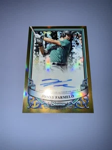 Jonny Farmelo 2024 Bowman Sterling Gold Refractor Auto 17/50! - Picture 1 of 4