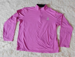Psycho Bunny Mens 1/4 Zip Size Large Pink Excellent Condition - Picture 1 of 9
