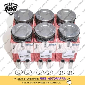 6x STD Pistons & Rings Set For VW Porsche Audi S4 B9 S5 A6 A7 Q7 3.0 EA839 TFSI - Picture 1 of 8