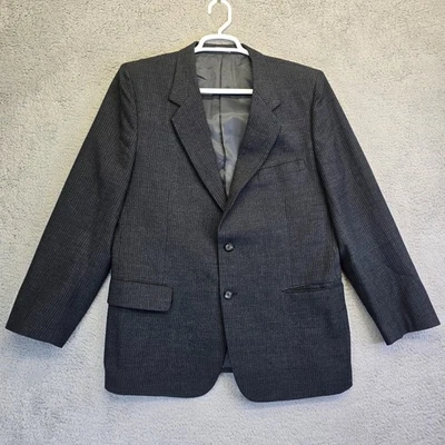 Vtg Oliver Hunt Men's Sports Coat 44R Gray Pinstripe Tweed Wool Business Formal - Image 1 of 4