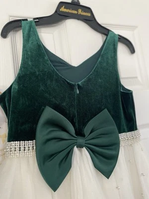NWT American Princess Velvet & Pearls Girls Dress -Pageant Attire Size 10 - Image 1 of 4