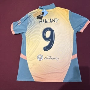 NWT Manchester City Haaland #9 Soccer Jersey 2024/25 3rd Kit Size L - Picture 1 of 12