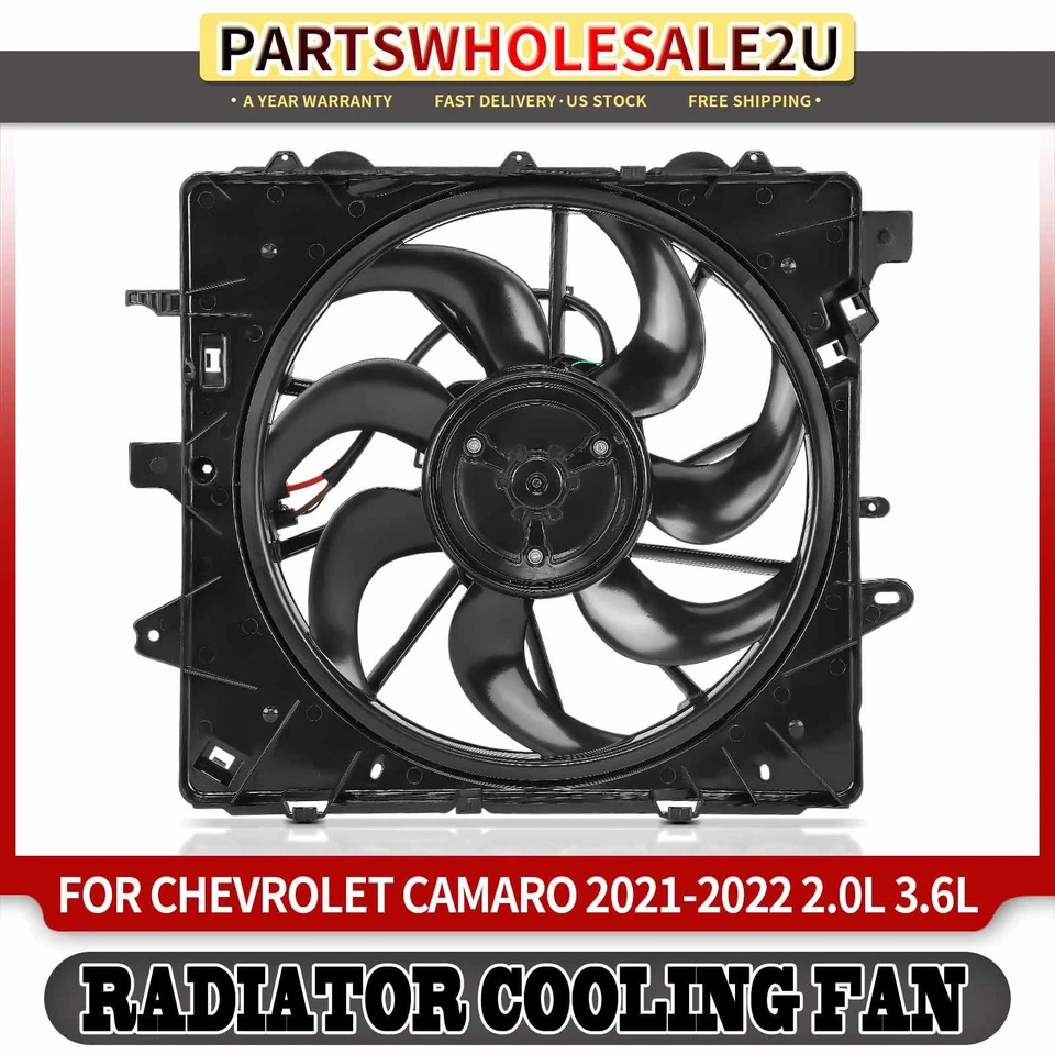 Radiator Fan Assy for Chevrolet Camaro 2021-2022 2.0L 3.6L w/ Brushless Motor - Image 1 of 4