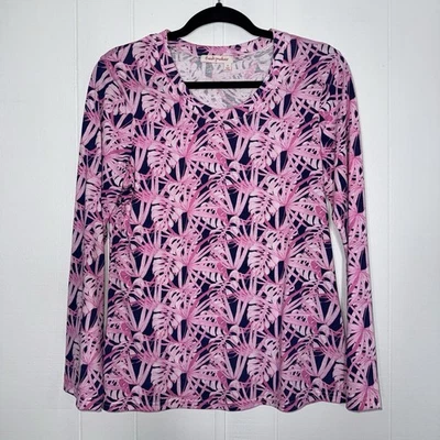 Top de mujer Fresh Produce estampado tropical manga larga rosa talla pequeña Foto 1 de 4
