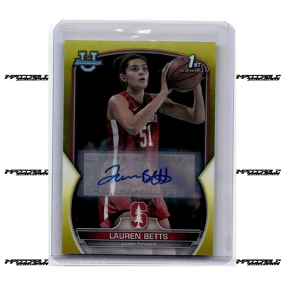 2022-23 Bowman U Chrome - Yellow #49 Lauren Betts Rookie Auto /75 - Image 1 of 2