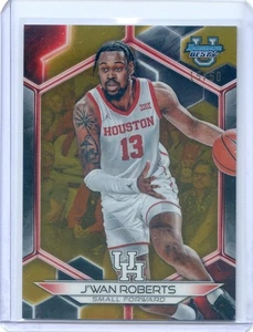 2023-24 Bowman Best University J'WAN ROBERTS #26 RIFRATTORE ORO /50 HOUSTON - Foto 1 di 2